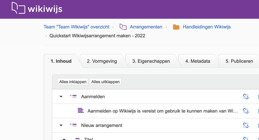 Webinar Arrangeren met Wikiwijs